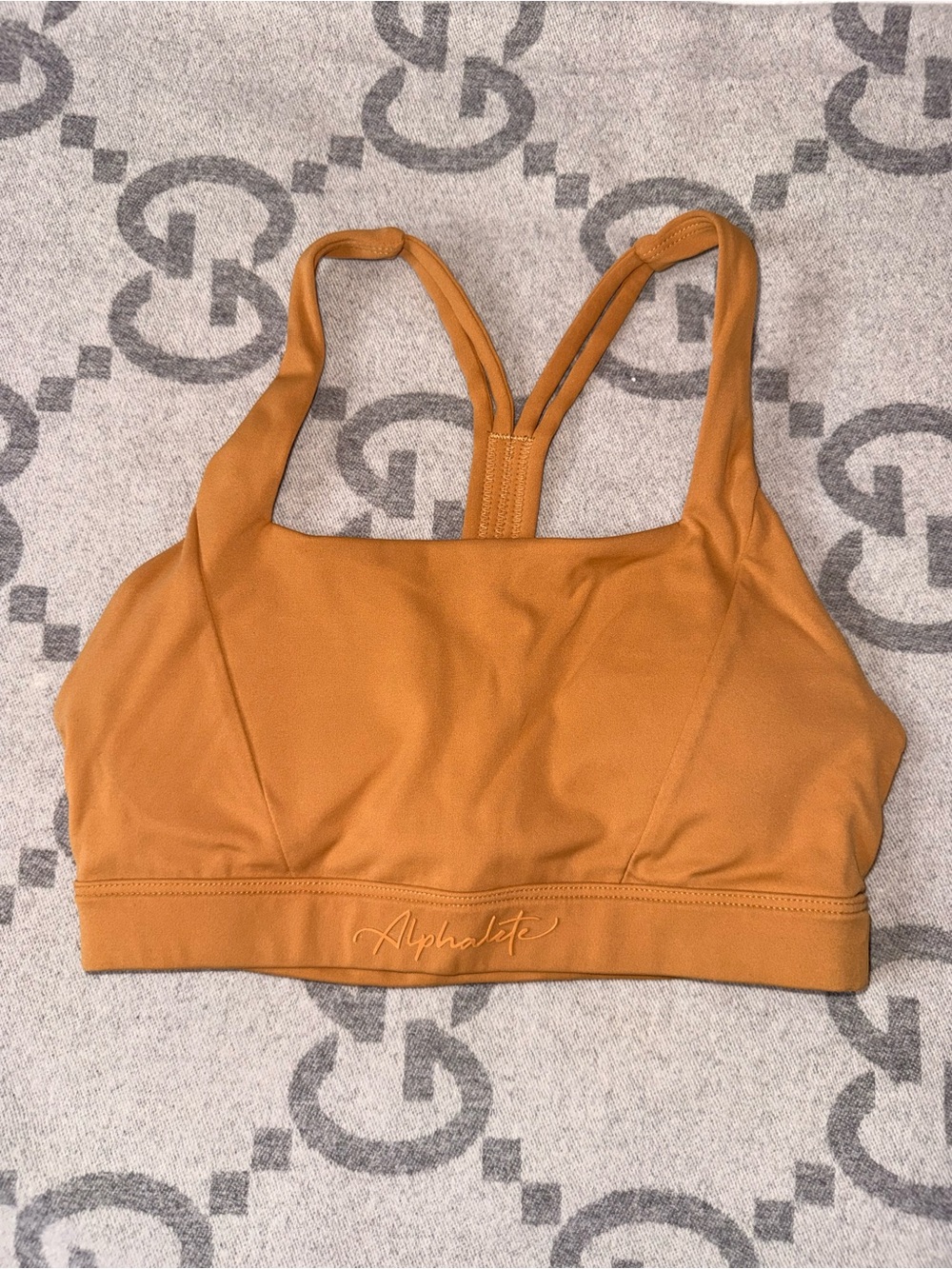 Alphalete Ochre Double-Strap Sports Bra